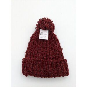Sonoma Winter Toboggan Beanie Supercozy Hat Women's Maroon Red Soft Chenille